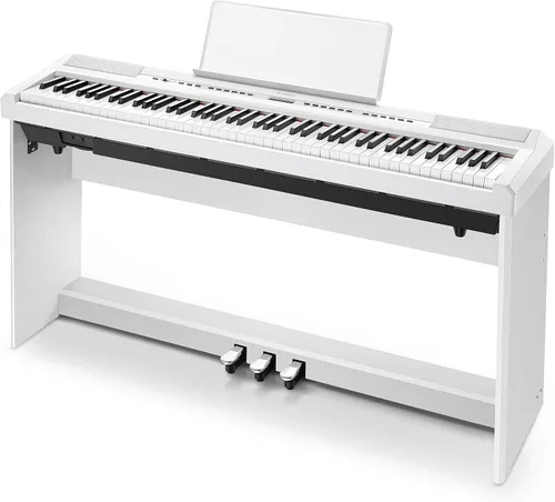 Miniatura 11 de Donner DEP-20 Piano digital para principiantes de 88 teclas, teclado ponderado de tamaño completo, piano eléctrico portátil con pedal