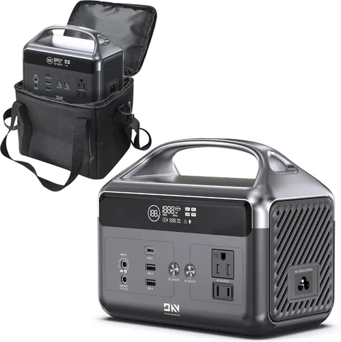 DaranEner Estación de energía portátil LiFePO4 de 192 Wh, generador solar con bolsa de almacenamiento, 2 CA 300 W (sobretensión de 600 W), USB-C 60