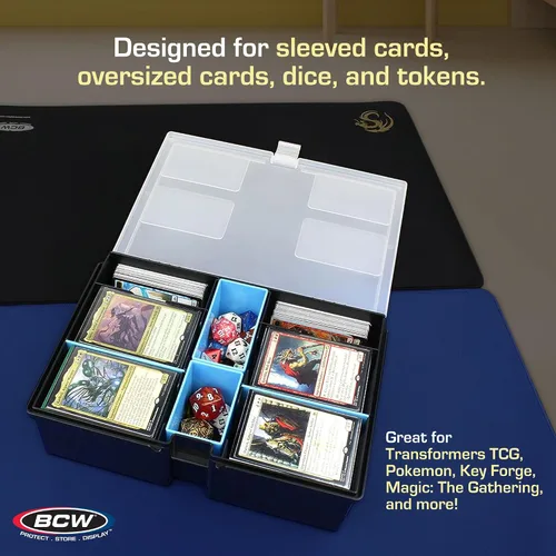 Miniatura 6 de BCW Prime X4 XL - Caja de almacenamiento de cartas para mazos y accesorios de juego, incluye divisores extraíbles y bandejas de dados, caja