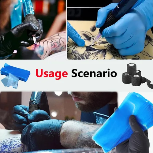Miniatura 7 de 200 piezas de fundas para bolígrafos con 8 piezas de cinta adhesiva para agarre - Fundas para bolígrafos azules SOTICA, fundas para máquinas, fundas