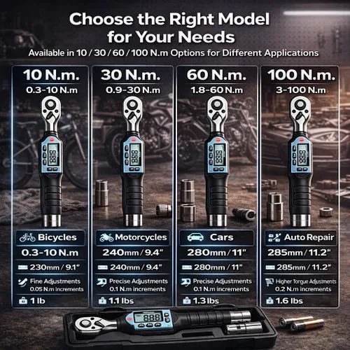 Miniatura 5 de GOYOJO Llave dinamométrica digital de 1/2 pulgada 7.37-73.76 ft-lb/10-100Nm, herramienta profesional de alta precisión para reparación