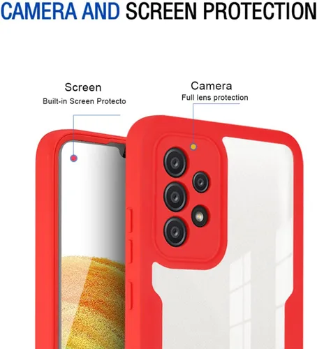 Miniatura 3 de CCSamll - Funda transparente para Samsung Galaxy A13 4G (no 5G), protector de pantalla integrado, delgada, de cuerpo completo, resistente, suave