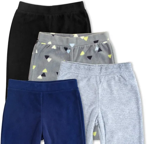 Miniatura 2 de GLASH Kids Pantalones deportivos para niños y niñas, 4 piezas, pantalones casuales de microforro polar con calefacción