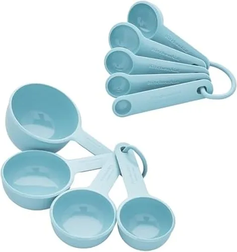 Miniatura 13 de KitchenAid Juego de tazas y cucharas medidoras universales fáciles de leer con mango de agarre suave para un máximo control, agujero para colgar