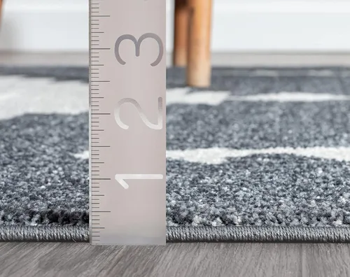 Miniatura 8 de Abani Southwest - Alfombra de área gris neutro, diseño tribal de diamante de 6 x 9 pies, alfombra para sala de estar con borlas