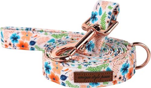 Miniatura 25 de Collar de perro de algodón con lazo floral a cuadros de Unique Style Paws, collar de perro colorido con lazo para perros pequeños, medianos y Plaid