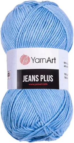 Miniatura 30 de YarnArt Jeans Plus - Hilo de mezcla de algodón suave, 100g (3.5 onzas), 160m (174 yardas), 55% algodón, 45% acrílico, grosor medio #4, ideal