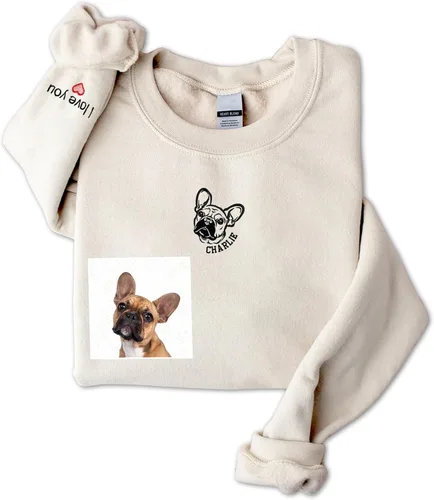 Miniatura 8 de GodLover Custom Dog Mom Embroidered Sweatshirt, Personalized Pet Lover Hoodie, Gift for Women, Mothers Day, Christmas Estilo 03.