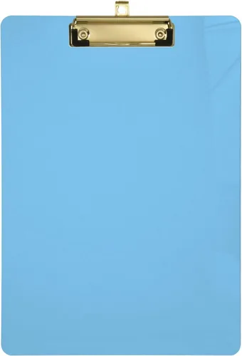 Miniatura 11 de Portapapeles acrílico azul claro tamaño A4 12.5 x 9 pulgadas con clip de perfil bajo para estudiantes, oficina, organizador de documentos, arte