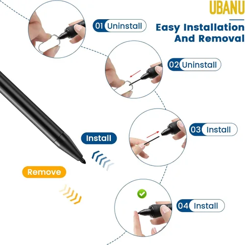 Miniatura 5 de 10 puntas de lápiz capacitivo, S Pen Hard Nibs de repuesto, puntas de repuesto S Pen con pinzas para Galaxy Tab S7/S7 Plus/S7 Fe/S8/S8 Plus/S8
