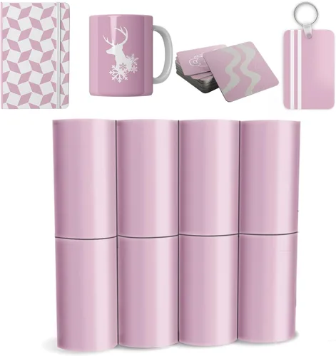 Miniatura 9 de Lucky Goddness Hojas de transferencia de color sólido, 16 piezas de papel de transferencia preimpreso de color liso de 4.5 x 12 pulgadas para tazas