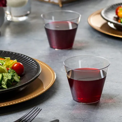 Miniatura 3 de SETUP Vasos de chupito de plástico duro transparente de 9 onzas [100 unidades] pequeños vasos desechables para cócteles y fiestas 9 oz.