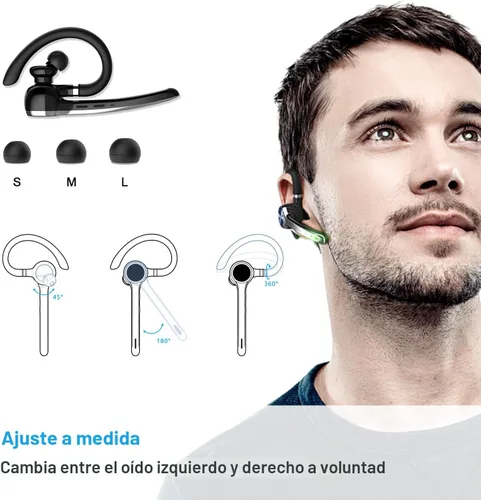 Miniatura 4 de HEIBAS Auriculares Bluetooth, Auriculares inalámbricos Bluetooth con estuche de carga de 500mAh, tiempo de conversación de 72 horas, micrófono