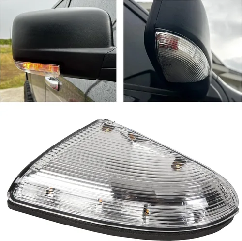 Miniatura 8 de ECOTRIC Luz de Charco de Señal de Giro del Espejo Izquierdo Compatible con Dodge Ram 1500 2009-2013 y 2500 2010-2013 LH Cubierta de Carcasa