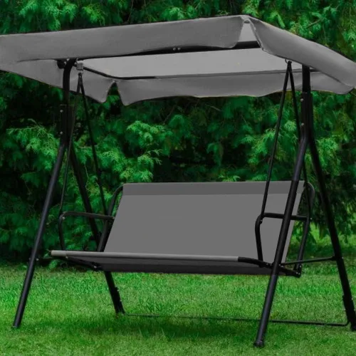 Miniatura 3 de Funda para Silla Columpio Funda de Repuesto para Banco, 600D Impermeable Fundas de Asiento para Silla Mecedora para Patio Exterior Jardín Silla Gris
