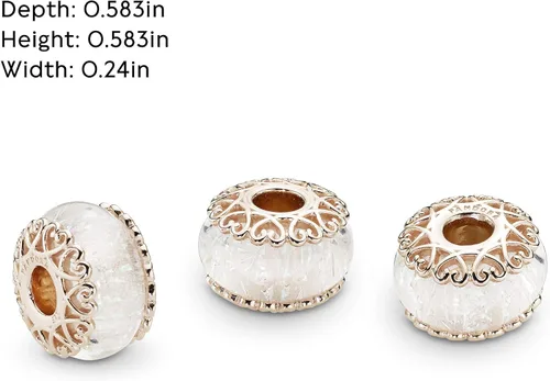 Miniatura 5 de PANDORA Vidrio blanco iridiscente, Vidrio