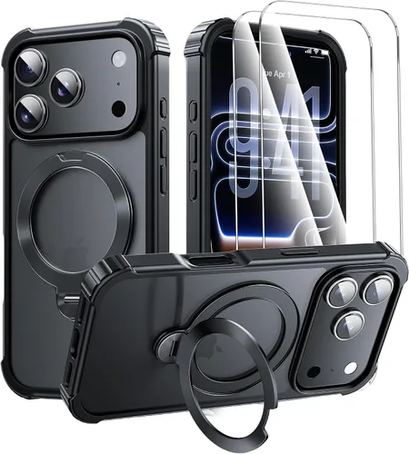 Miniatura 17 de Funda para iPhone Air [compatible con MagSafe] [2 protectores de pantalla] [prueba de caídas de grado militar] Funda magnética resistente