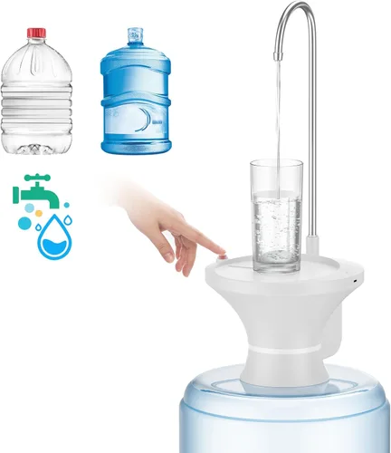 Miniatura 8 de Bomba dispensadora de agua potable, bomba eléctrica automática para botellas de agua potable para jarras de agua de 2-5 galones, recargable por USB