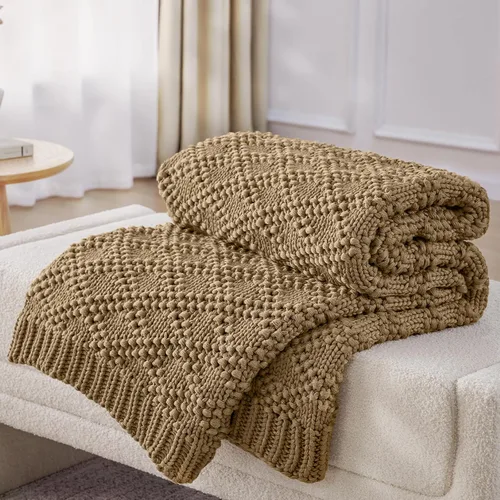 Miniatura 18 de Anysay Manta de punto con peso para adultos, manta de punto grueso con peso para dormir, 36 x 48 pulgadas, 3 libras, manta pesada transpirable