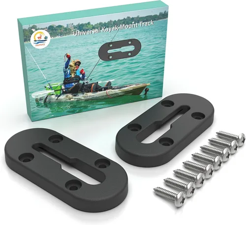 Huntury Pista de kayak, pista de perfil bajo para kayak, riel de kayak, pista de montaje de accesorios de kayak, pista de engranajes de kayak para
