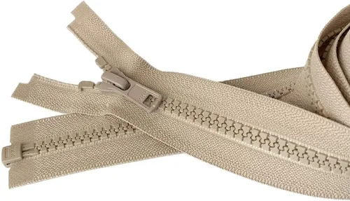 YKK® Cremallera Vislon para chaqueta de 22 pulgadas, YKK #5 de plástico moldeado separador, peso medio por cada uno (color selecto) (beige - 573)