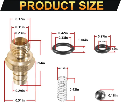 Miniatura 5 de YMT Kit de inyector químico para lavadora a presión, inyector de jabón para Briggs y Stratton, para Homelite, para Ryobi y Husky