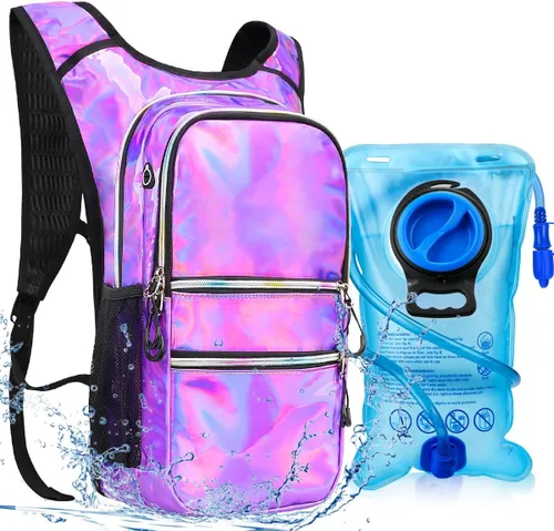 Miniatura 13 de Paquete de hidratación, mochila de agua con vejiga de hidratación de 3 L, aislamiento ligero, esencial para festivales, mochila de hidratación rave