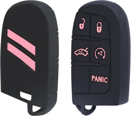 Miniatura 9 de YOSRTER - Paquete de 1 funda protectora de silicona para llave remota, con 5 botones, carcasa para llave de automóvil, accesorio (borde azul)