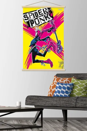 Miniatura 2 de Trends International Marvel Spider-Man: Across The Spider-Verse - Póster de pared de Spider-Punk, 22.37 x 34.00 pulgadas, paquete de impresión