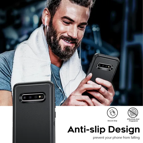 Miniatura 7 de LeYi Funda compatible con Galaxy S8 Plus: funda de protección 3 en 1 de cuerpo completo a prueba de golpes, de goma, resistente, resistente, a