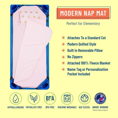 Miniatura 2 de Wildkin - Tapete para tomar la siesta, moderno y todo en uno, con almohada para infantes (niñas o niños), tamaño perfecto para la guardería