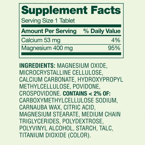 Miniatura 3 de Suplemento de óxido de magnesio de 400 mg para la salud ósea, muscular y cardíaca - Tabletas de magnesio extra fuertes - 250 unidades, suministro