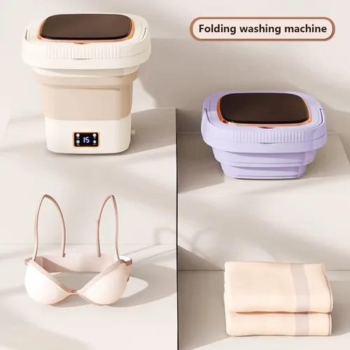 Miniatura 2 de Lavadora portátil, mini lavadora, con secadora de centrifugado, ropa interior de limpieza profunda, ropa de bebé, muy adecuada para casa pequeña
