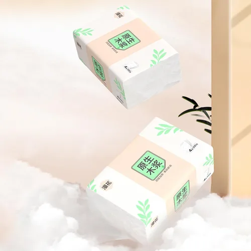 Miniatura 9 de Paquete de 6, tejido facial pequeño y suave, papel higiénico, servilleta desechable, funda de bolsa no caja, papel facial blanco, material de fibra