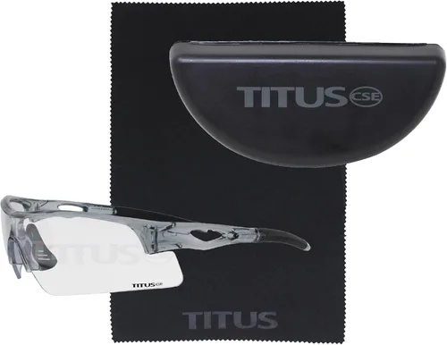 Miniatura 23 de TITUS G20 Gafas de seguridad para todos los deportes, protección para motocicletas, compatibles con ANSI Z87+ Marco negro - Lente ahumado - Con bolsa