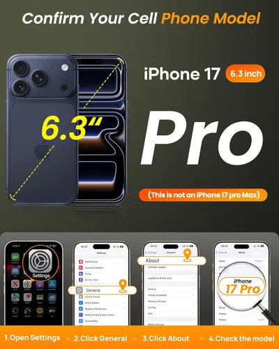 Miniatura 2 de Funda para iPhone 17 Pro, compatible con MagSafe, soporte integrado y botón de captura de control de cámara, protección de grado militar, funda Negro