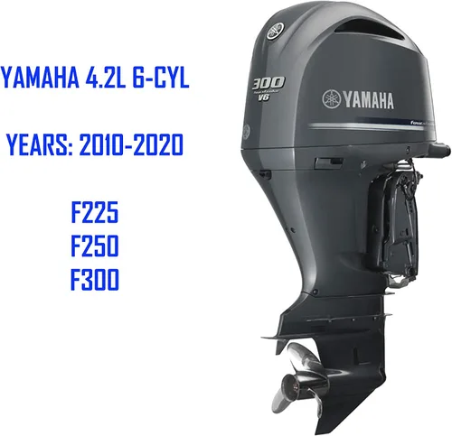 Miniatura 2 de Cubierta de motor de barco ventilada de ajuste personalizado compatible con Yamaha 4.2L 6-cyl F225 F250 F300 (2010-2020) - Azul Aquatint