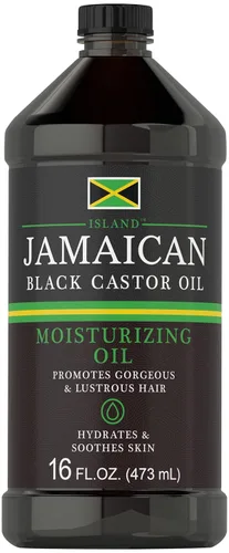 Carlyle Aceite de ricino negro jamaicano de 16 onzas | Nutre el cabello, la piel y las uñas | Acondicionador hipoalergénico natural