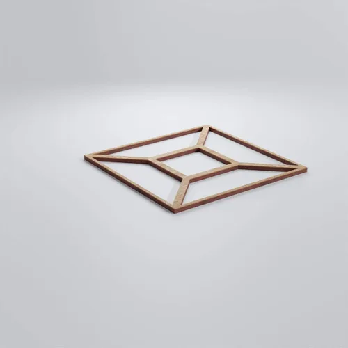 Miniatura 3 de Ekena Millwork 7 3/8"W X 7 3/8"H Extra Pequeña Marion Decorativos Paneles De Pared De Madera De Calado, Roble Rojo rojo (Red Oak)