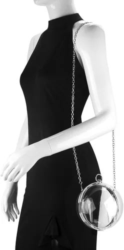 Miniatura 2 de Round Ball Clear Purse, Small Acrylic Box Evening Clutch Bag, Not Compatible with Phone