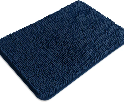 Miniatura 546 de Alfombra de baño pequeña de 12 x 18 pulgadas, lavable y absorbente, antideslizante, alfombra de baño de felpilla gruesa y suave para baño, ducha