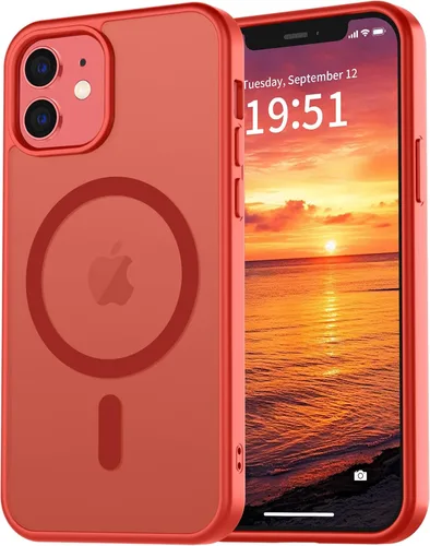 Miniatura 107 de vnnink para iPhone 12 y iPhone 12 Pro, funda de teléfono celular translúcida con protección contra caídas de grado militar, mate magnética