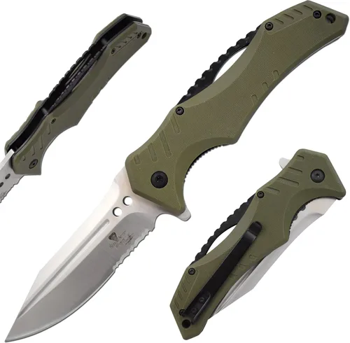 Miniatura 9 de Snake Eye Xtreme Collection Pivot Langford - Navaja plegable con rodamiento de bolas, con bloqueo de bolas, color marrón