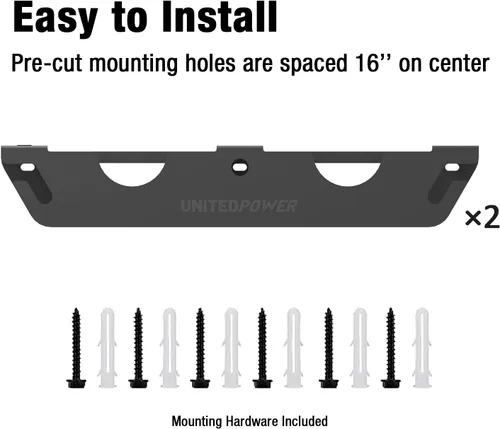 Miniatura 3 de UNITEDPOWER Soporte de amoladora angular - Estante de almacenamiento/soporte de 4 bahías con colgador de cable, soporte de montaje en pared