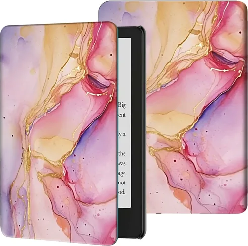 Miniatura 44 de Funda para Kindle de 6 pulgadas (11.ª generación, versión 2024/2022) delgada de piel sintética, ajustable, multiángulo, Smart Shell con función