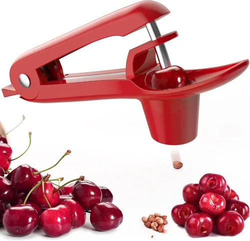 Miniatura 8 de Cherry Pitter - Ordekcity Herramienta de acero inoxidable para remover el carozo de las cerezas con diseño de empuje manual, ahorra tiempo y espacio
