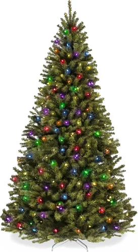 Miniatura 10 de Best Choice Products Artificial Frosted Christmas Tree, 7.5ft Premium Pre-Lit Realistic Spruce Holiday Décor w/Dense Branches, Metal Base – Blue