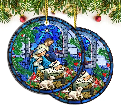 Miniatura 8 de Adorno Colgante para Árbol de Navidad de Janucá – En Esta Casa Celebramos el Amor – Adornos de Janucá para Árbol – Decoración Interreligiosa