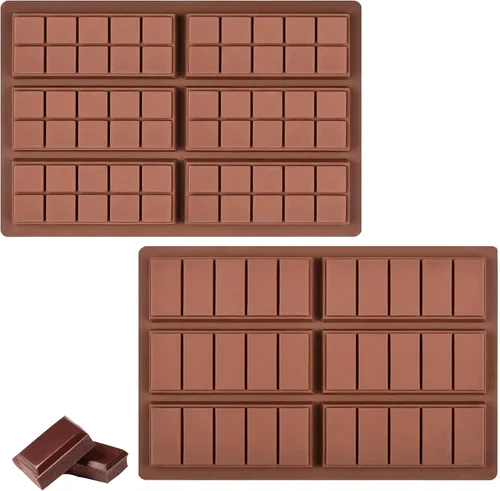 Miniatura 12 de 5 Piezas de Moldes de Silicona Separables para Chocolate, Molde Cuadrado de Silicona, Molde de Barra de Chocolate de Caramelo Antiadherente, Molde