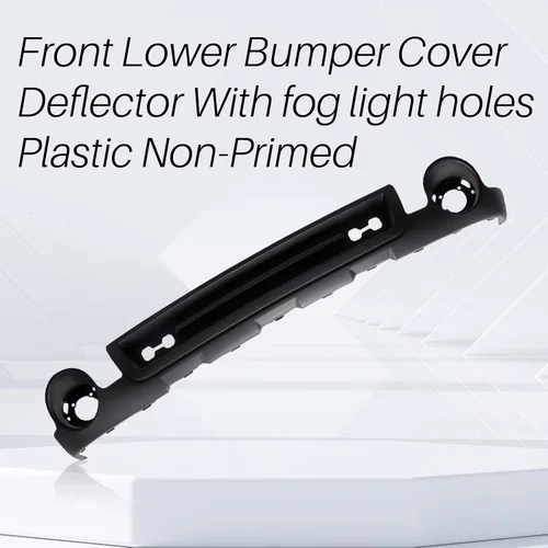 Miniatura 3 de CarPartsDepot Deflector de parachoques delantero inferior cenefa con agujero de lámpara antiniebla compatible con GMC Sierra 1500 15131299 GM1015100
